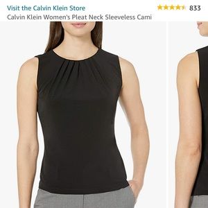 Calvin Klein Women's Pleat Neck Sleeveless Cami